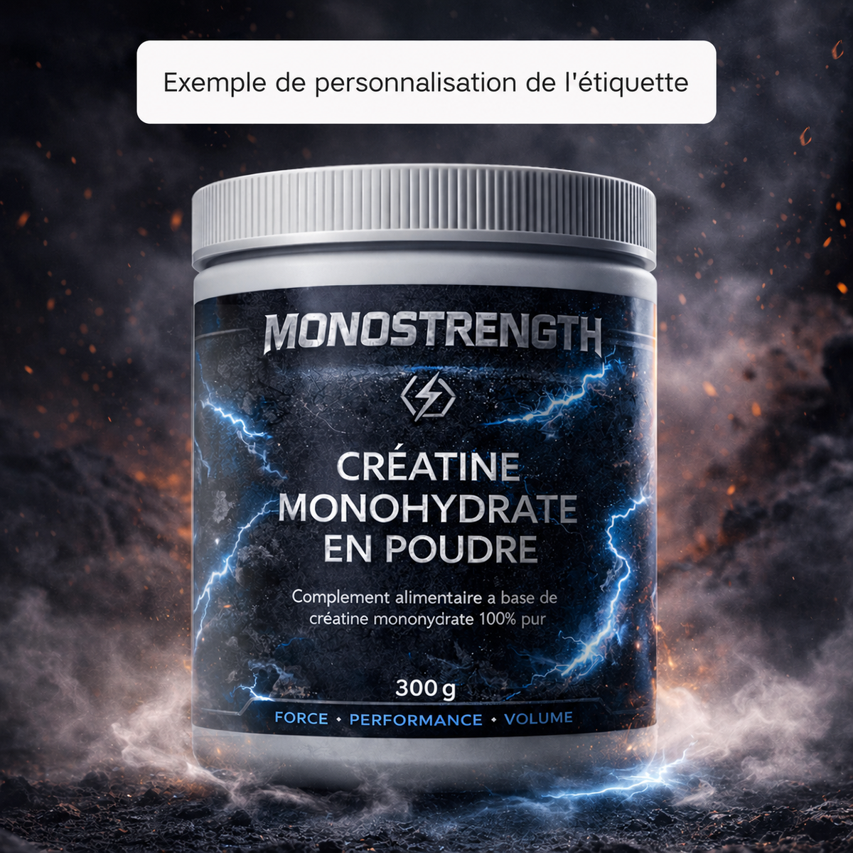 Créatine Monohydrate en poudre 300g