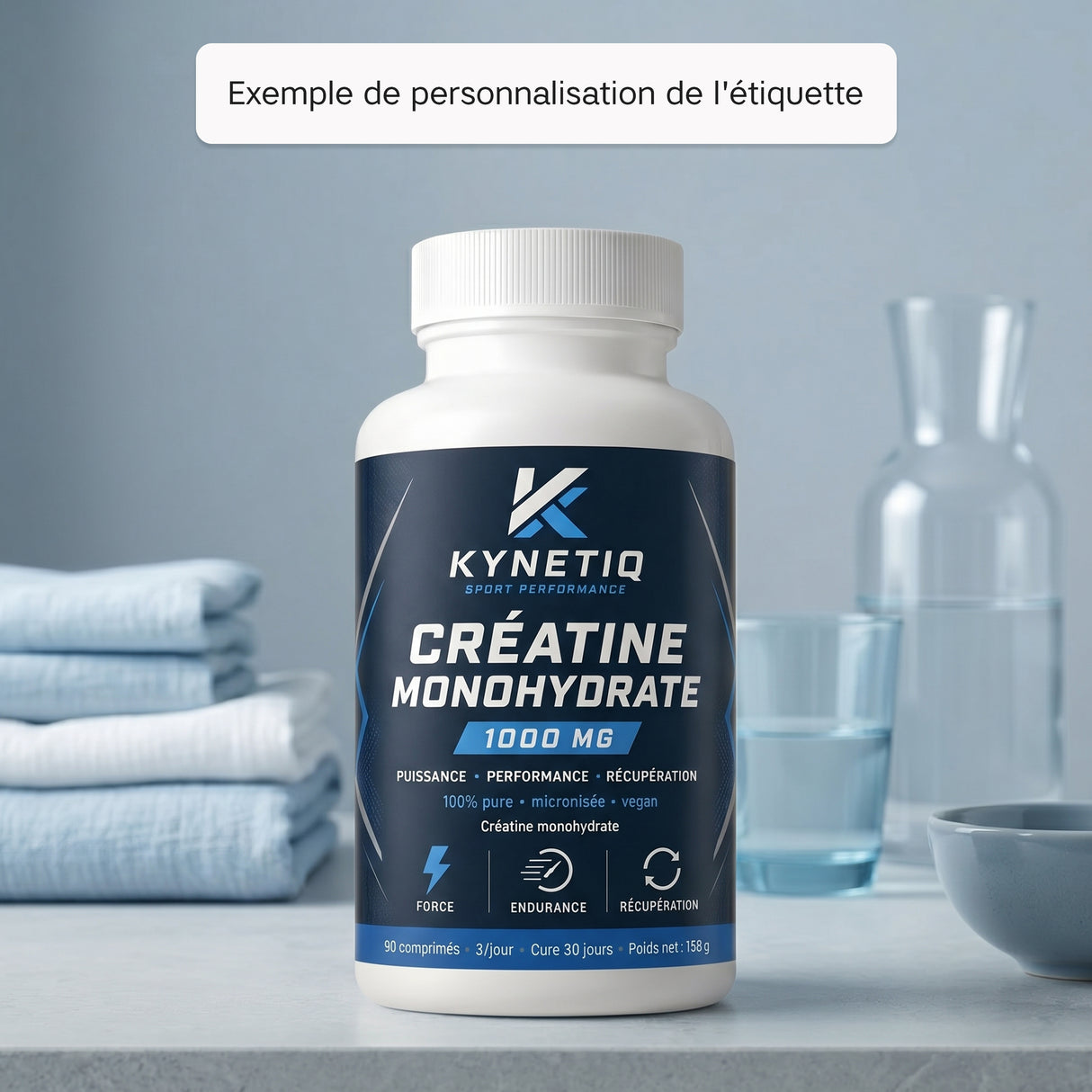 Créatine Monohydrate en comprimés 1000mg