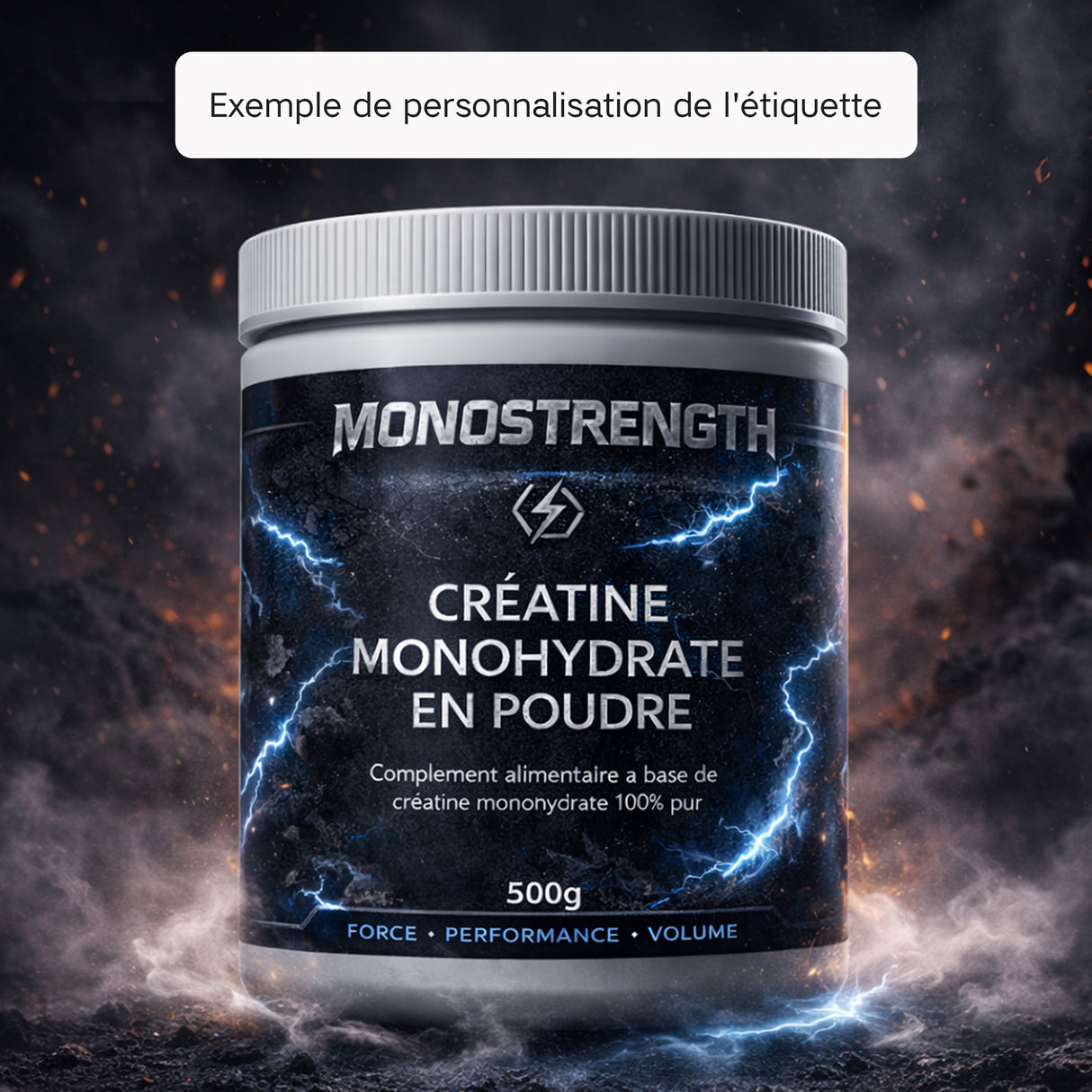 Créatine Monohydrate en poudre 500g