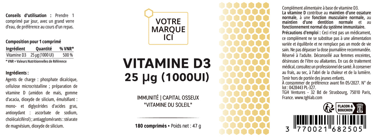 Vitamine D3 (1000 UI)