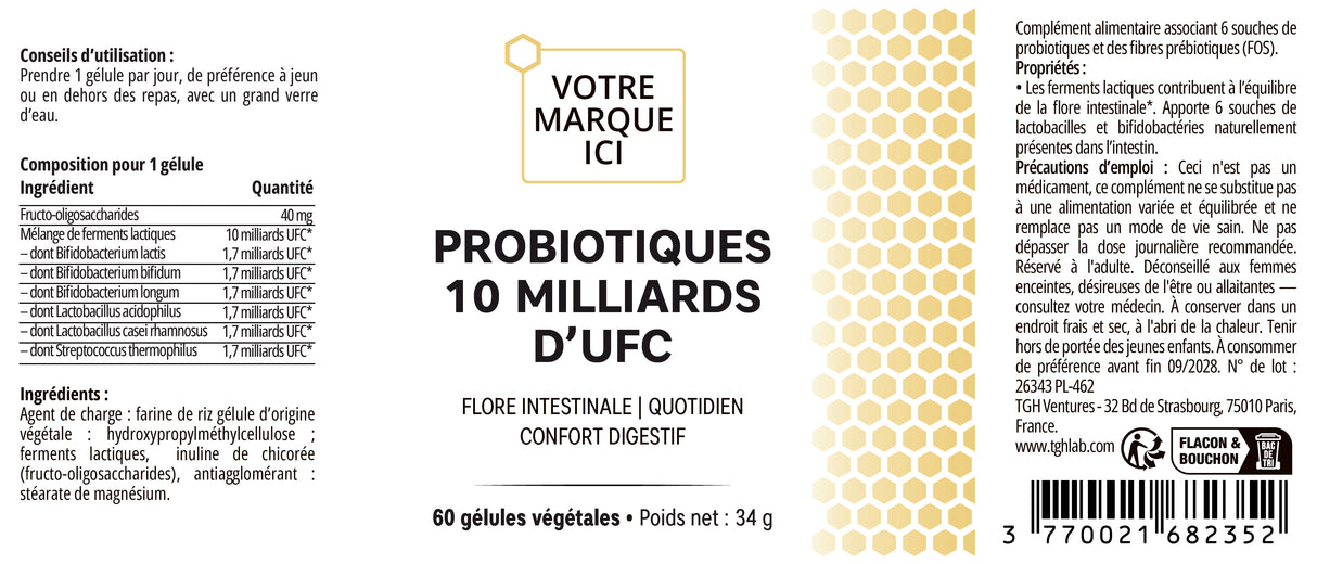 Probiotiques 10 Mds d'UFC