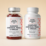 Pack Cheveux, Peau & Ongles (30x Gummies et 30x Complexe gélules)