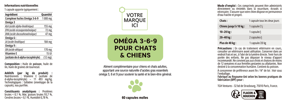 Omega 3-6-9 pour chien